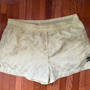 Umbro Yellow Athletic Shorts Lightweight Elastic Waist